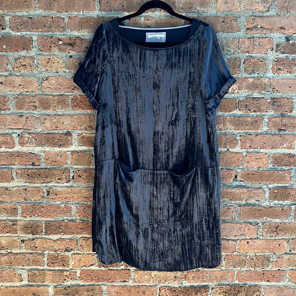 Crushed Velvet Shirt Dress